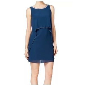 New with tags - SLNY Blue Teal Sheath Dress 10